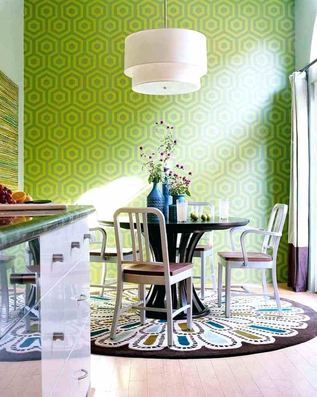 stylish-rug-dining-room-with-green-wallpaper-and-round-area-rugs-nz-1539849731181396391686